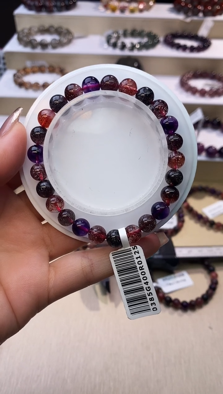 【闪购商品】水晶手链未镶嵌黑加仑超七单圈7m+