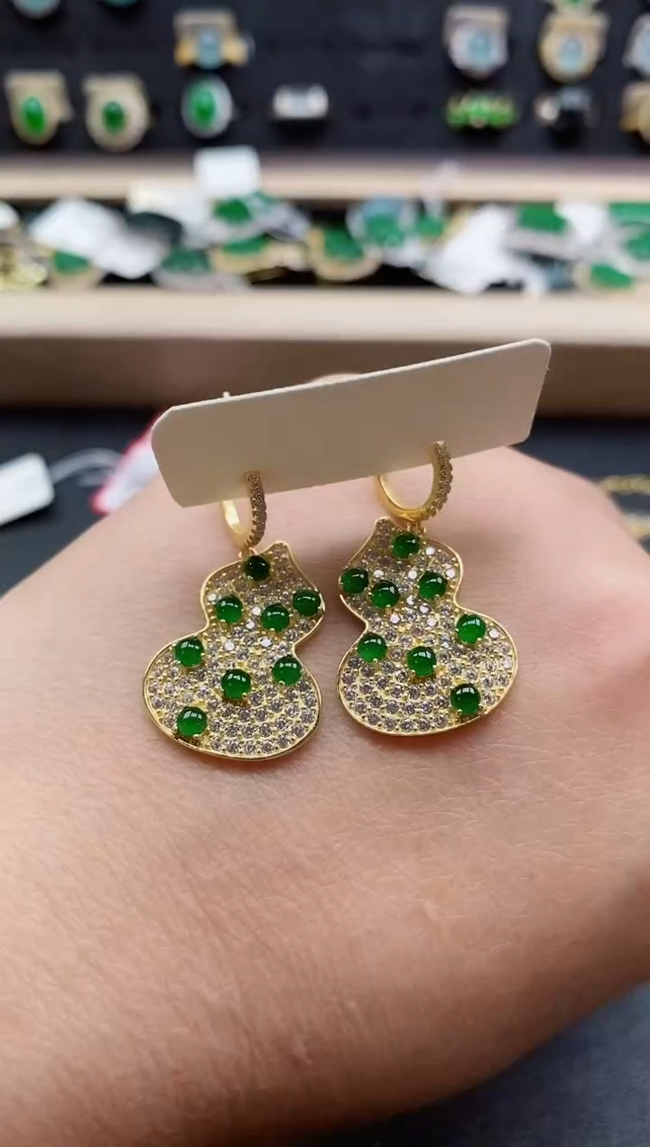 银S925镶嵌戒指翡翠1