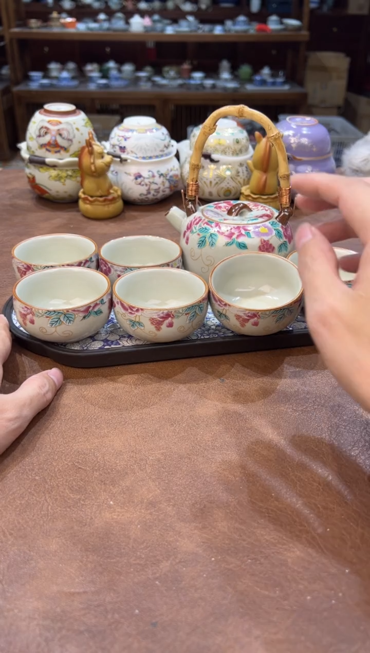 真的很便宜会开片的旅行茶具