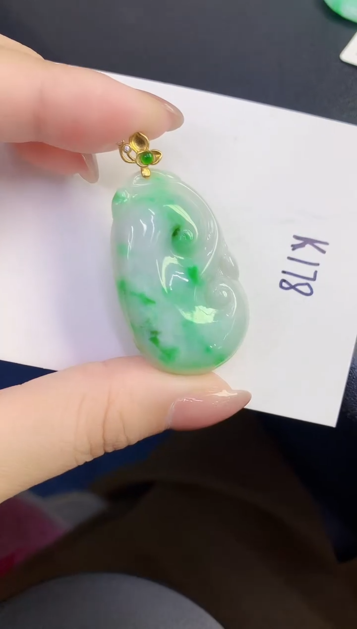 颈饰未镶嵌翡翠缅甸天然翡翠 A货