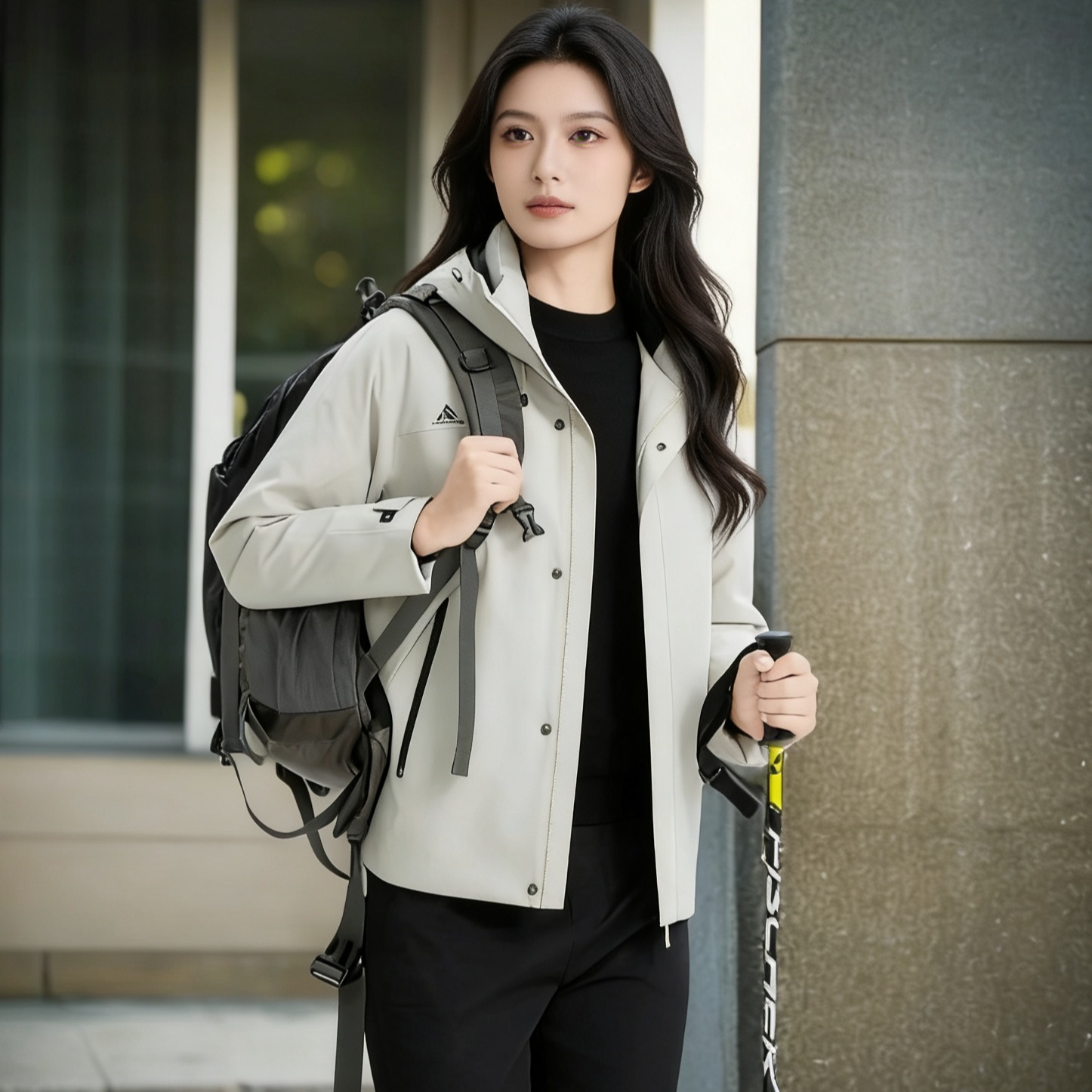 浪峰【男女同款】冬季高端无痕压胶休闲户外加绒加厚冲锋衣外套