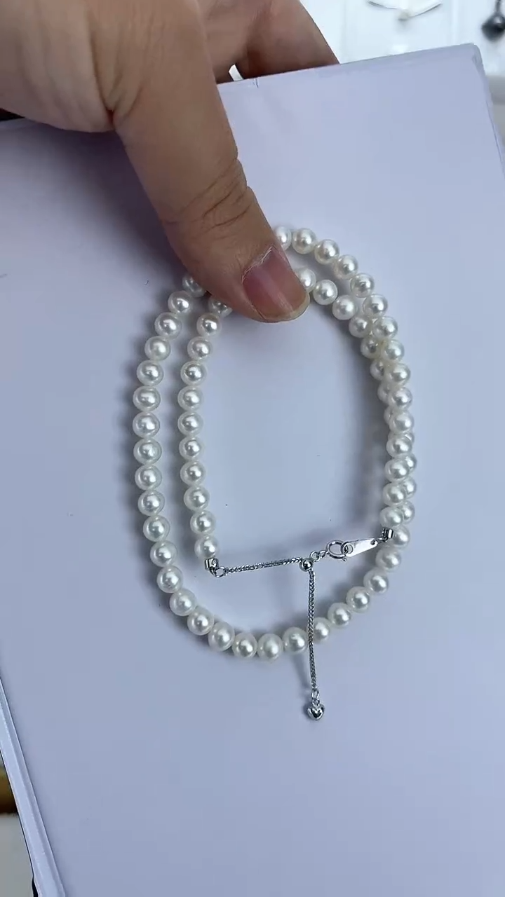 【闪购商品】淡水珍珠颈饰未镶嵌25天然极光奥白光小米珠约6