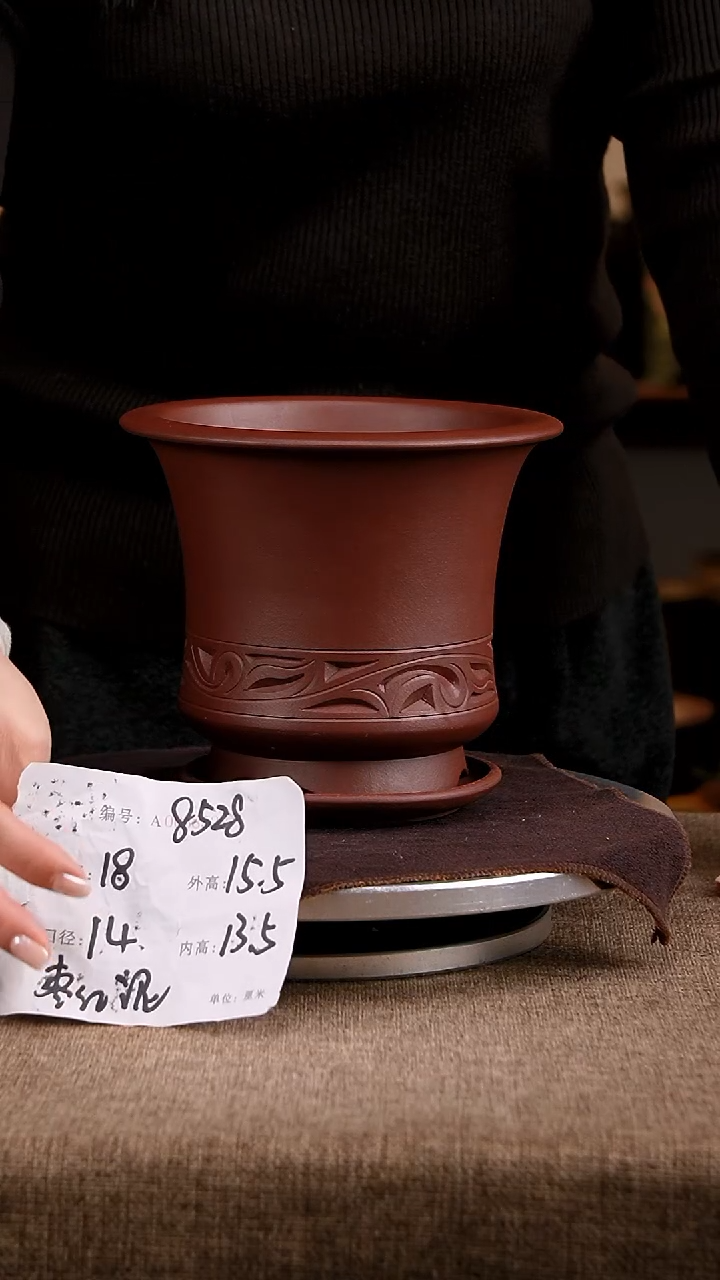 紫砂花盆花卉工艺8528+z