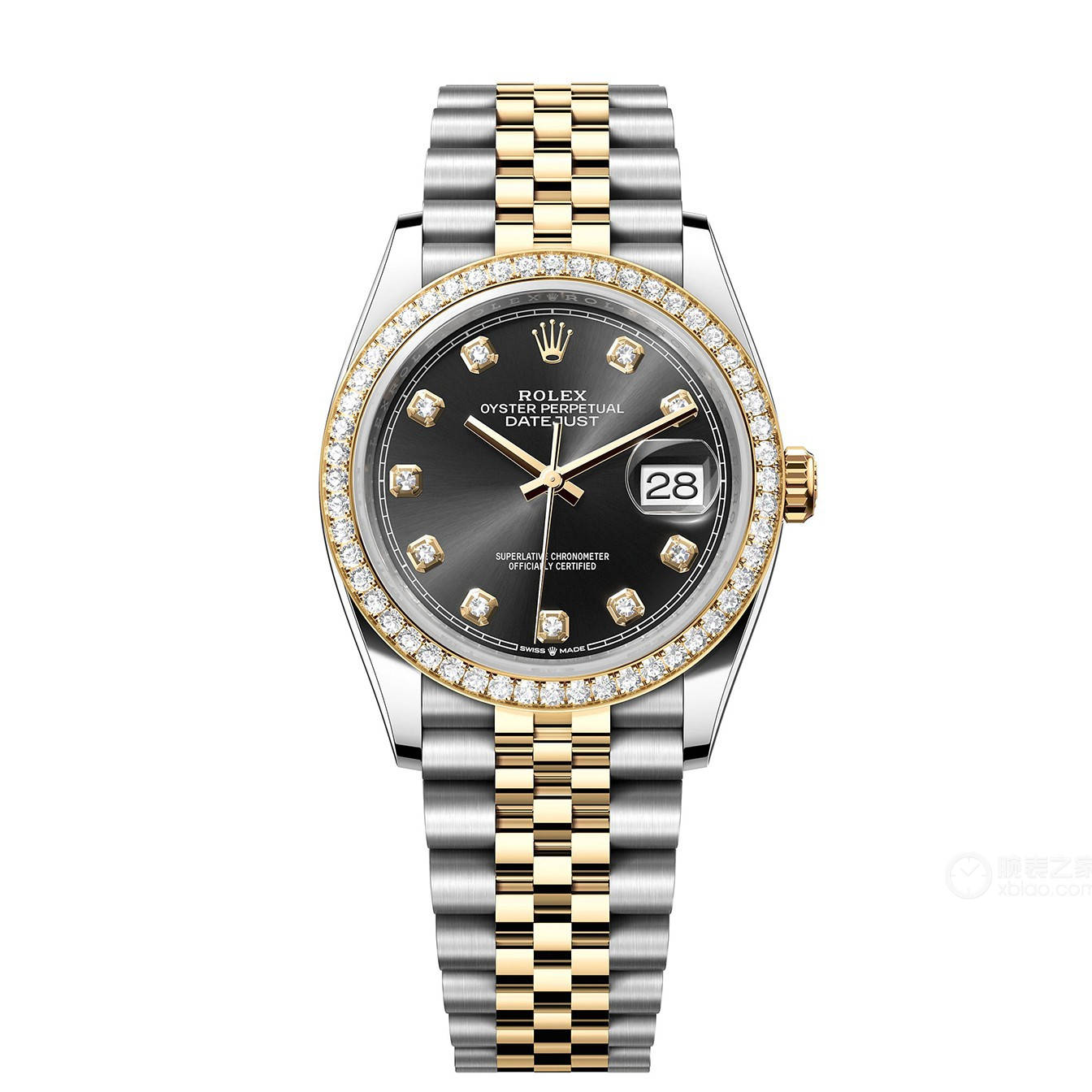 99新 Rolex/劳力士 日志/126283/36表径黑盘钻刻内外原钻21年全套