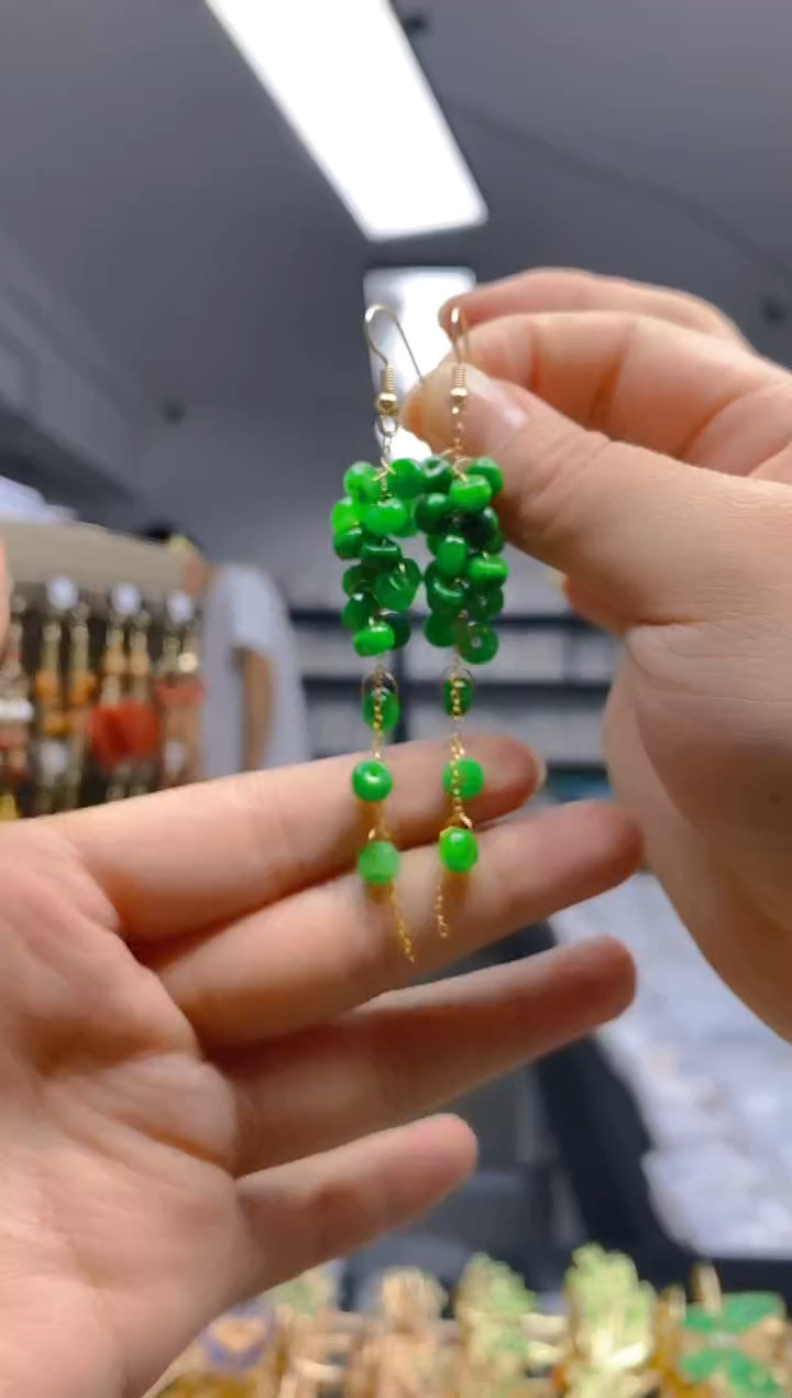 【闪购商品】翡翠耳饰合金0198翡翠耳钩