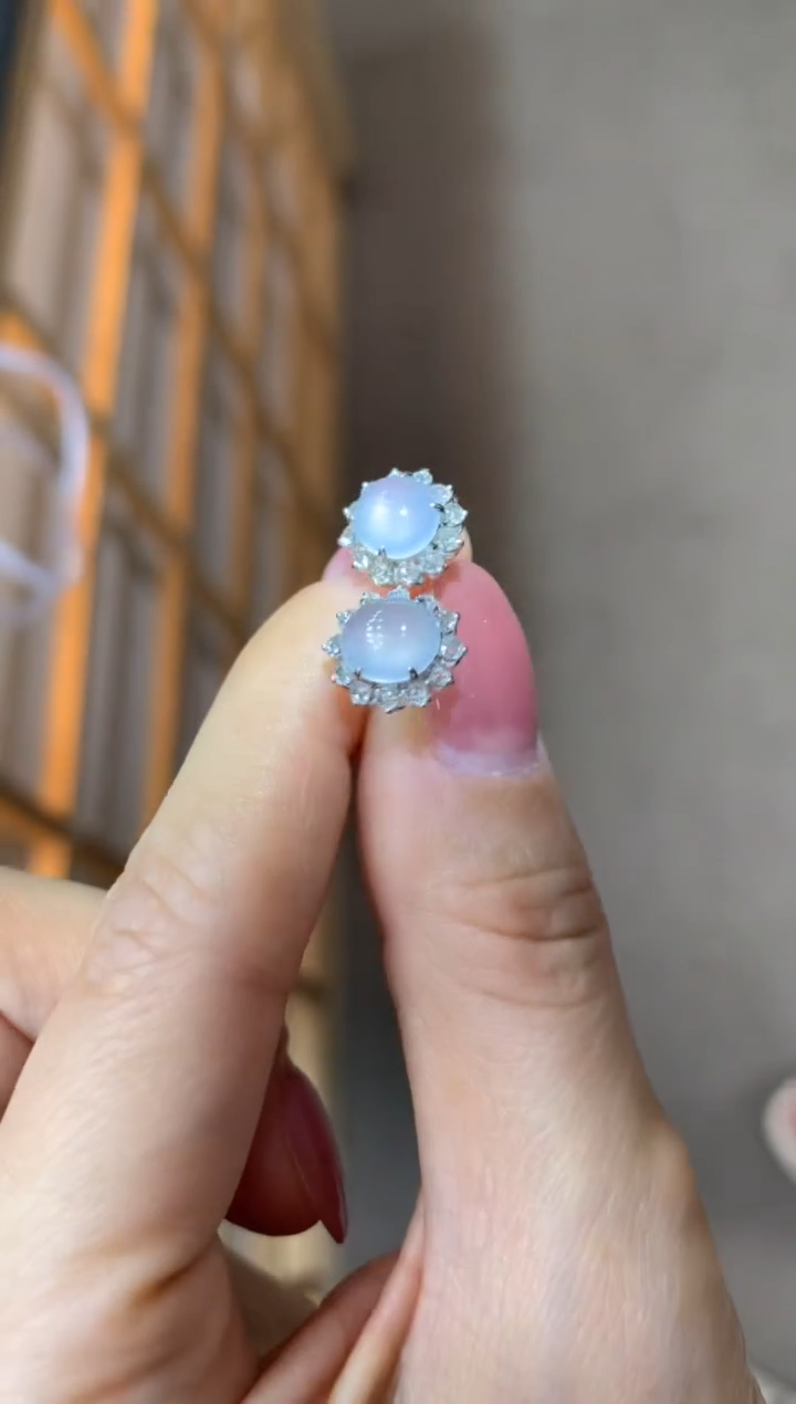 【闪购商品】翡翠耳饰18K金镶嵌|不退不换