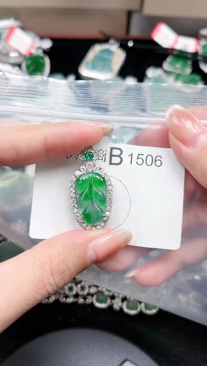 【闪购商品】翡翠颈饰未镶嵌1506赠皮绳