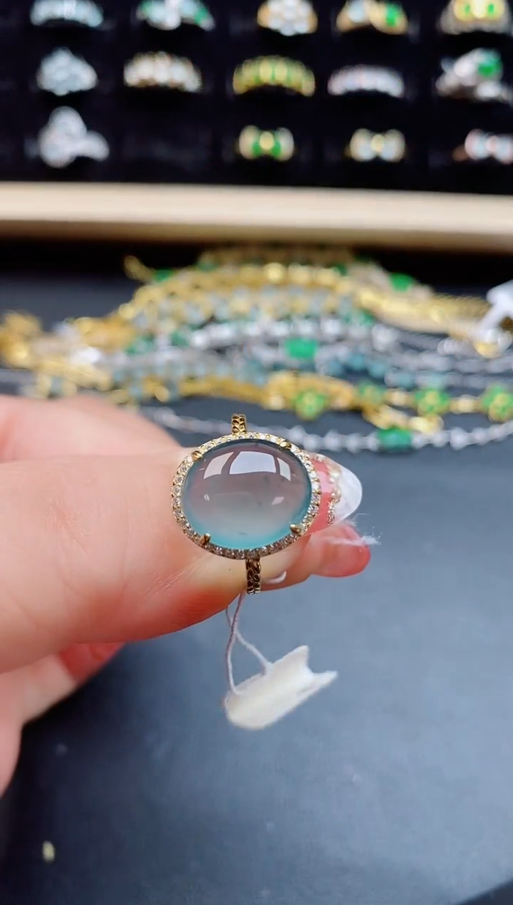 【闪购商品】翡翠戒指银S925镶嵌508050