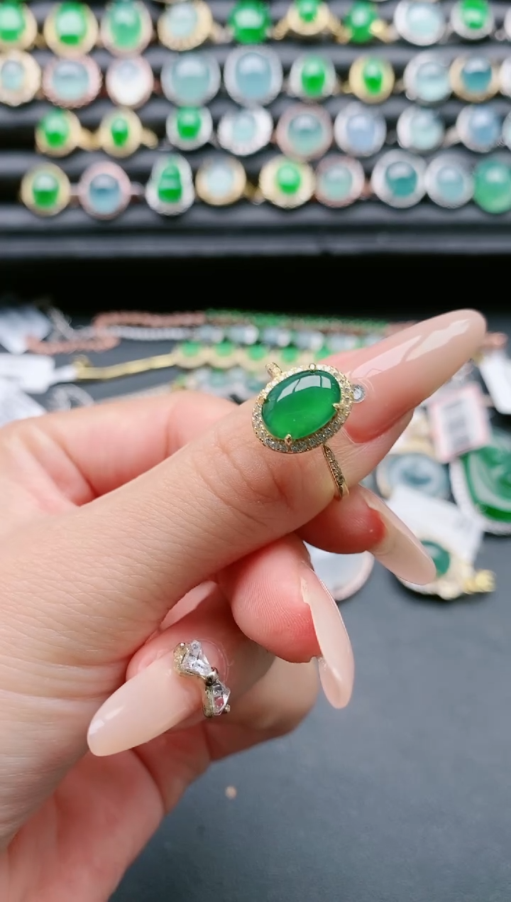 【闪购商品】翡翠戒指银S925镶嵌11111111