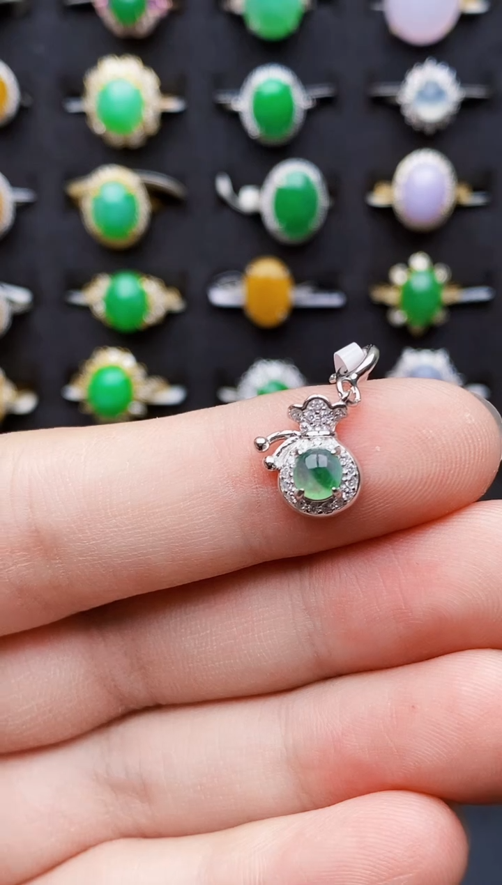 银S925镶嵌戒指翡翠5126