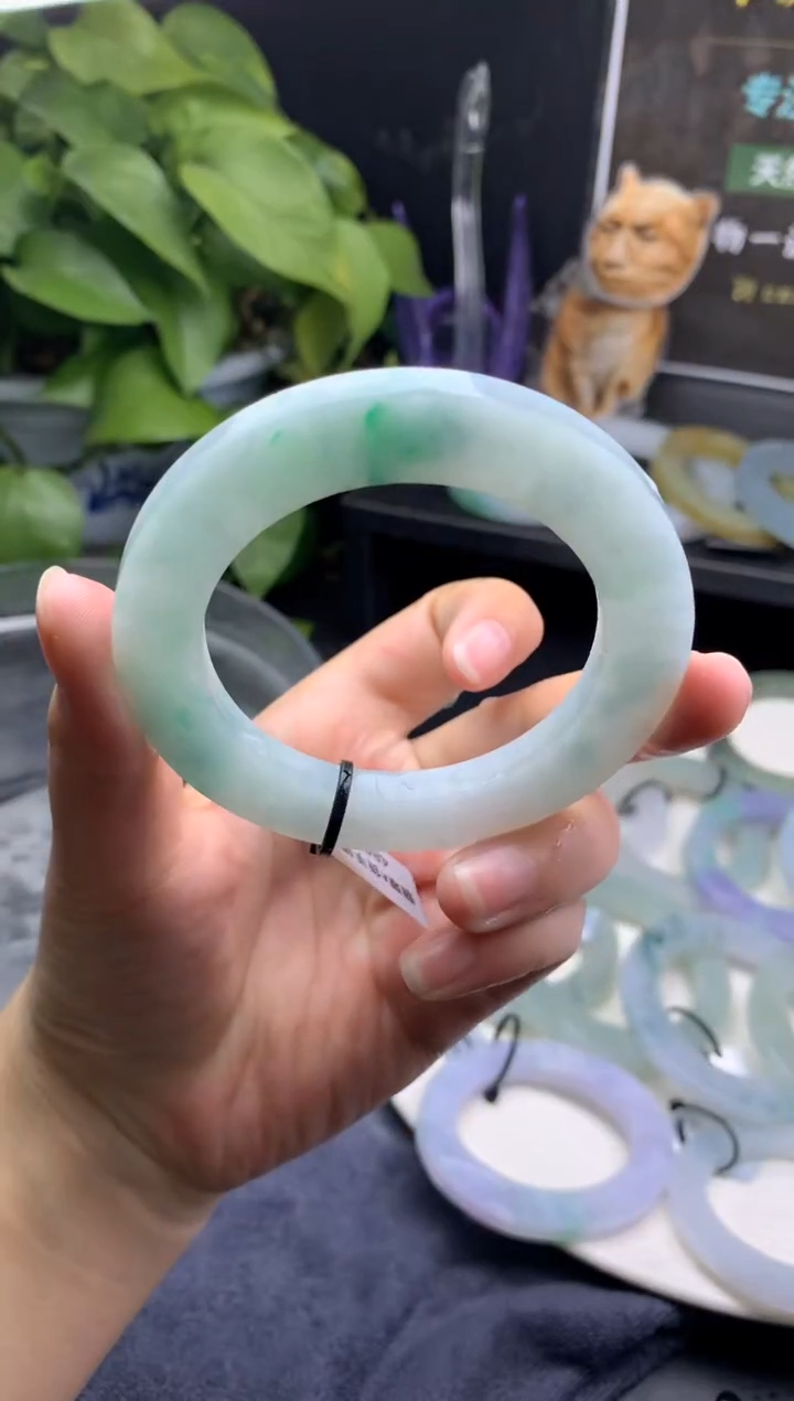定制翡翠定制翡翠手镯未镶嵌53-63宽6