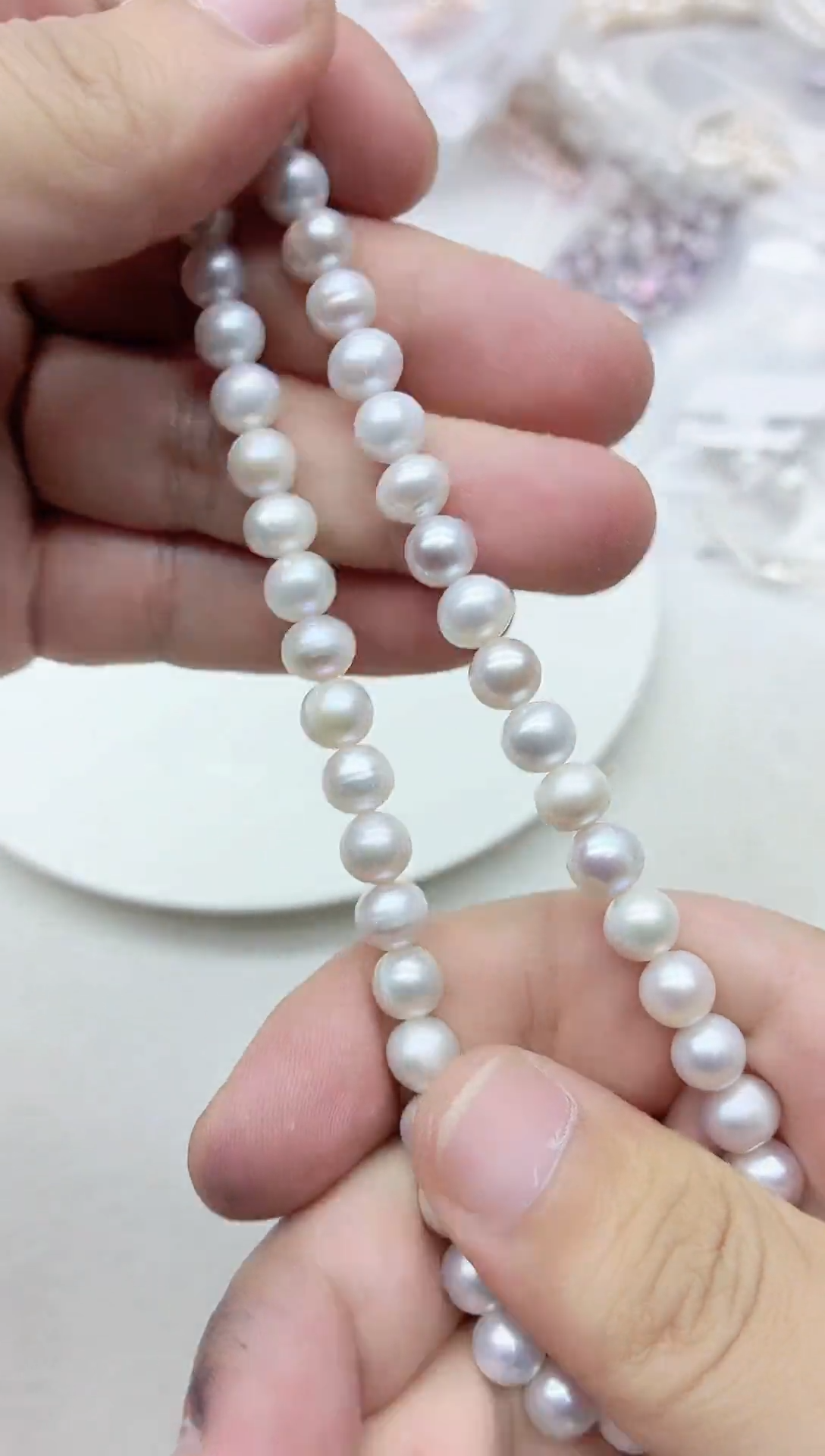 淡水珍珠未镶嵌项链B35
