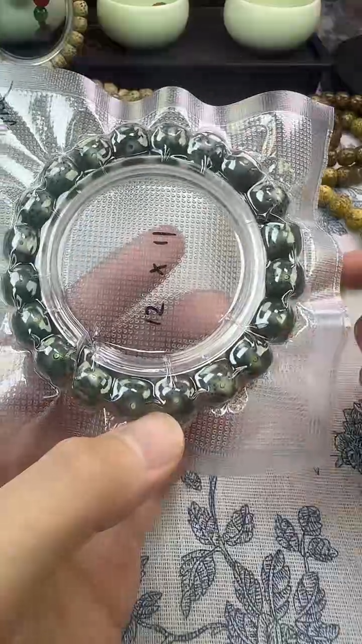 手串星月菩提14石玉料糯冰单圈12×11高透精工福利