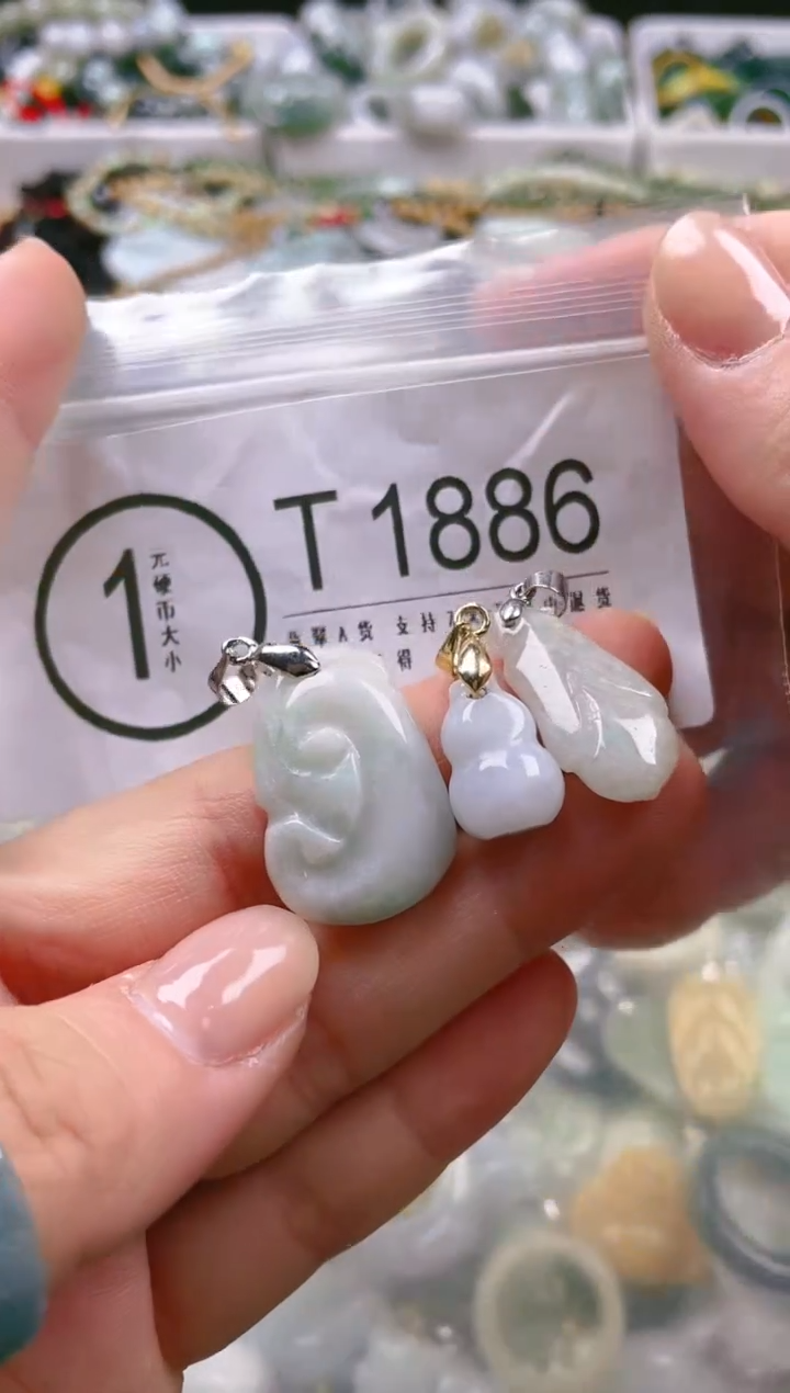 【闪购商品】翡翠颈饰未镶嵌/T/翡翠A货一图一物