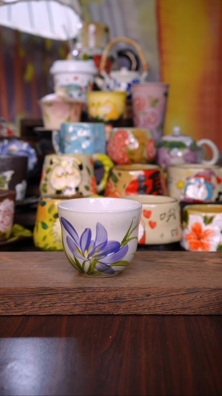 杯子陶泥垚手作 景德镇手工手绘陶瓷器物