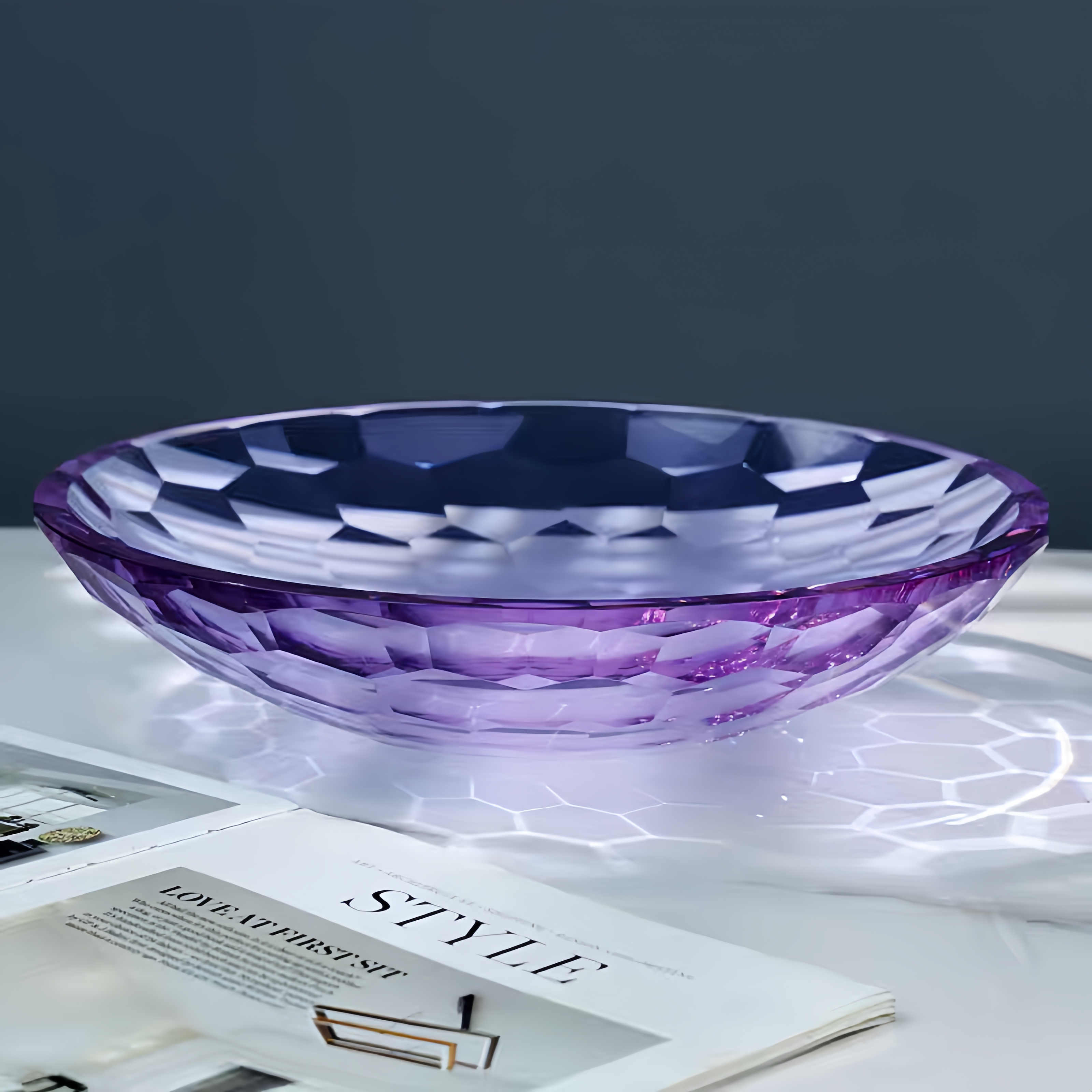 创意异形纯色水果盘雕刻果盘糖果盘茶几波西米亚风