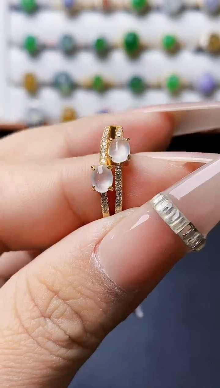 银S925镶嵌戒指翡翠1342