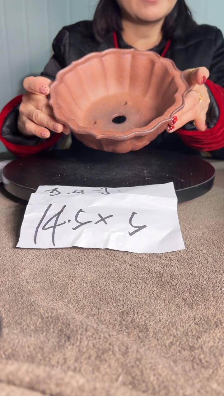 宜兴紫砂花盆小盆