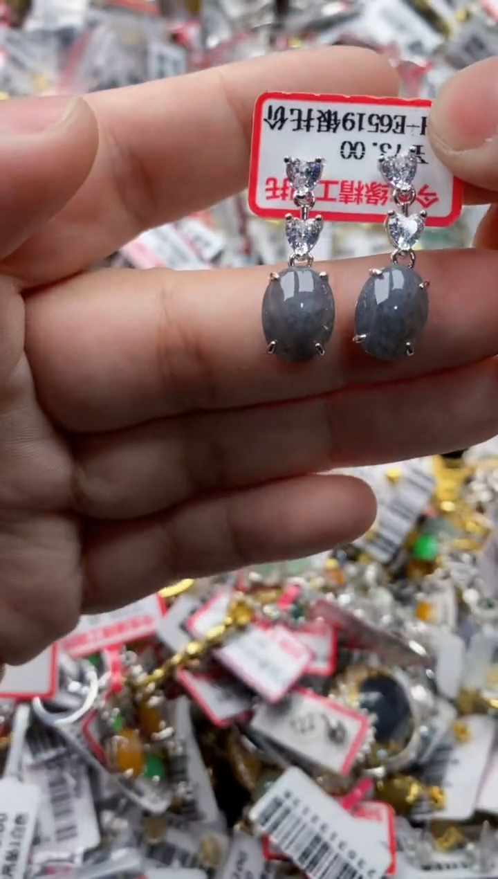 【闪购商品】翡翠戒指银S925镶嵌55555--6