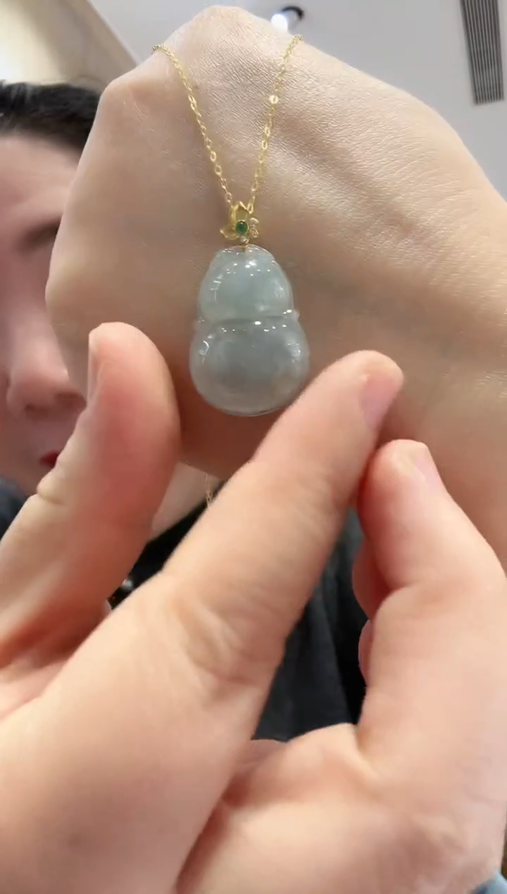 颈饰18K金镶嵌翡翠【4】