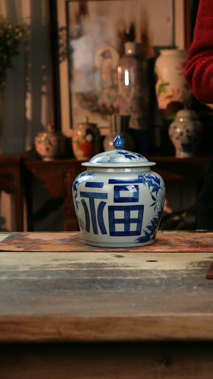 【闪购商品】瓷片景德镇纯手工釉下彩精品花瓶