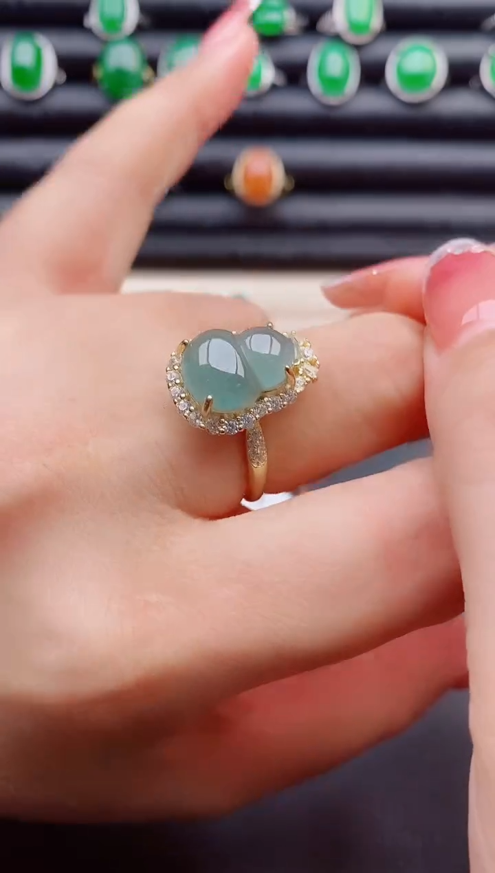 【闪购商品】翡翠戒指银S925镶嵌80000