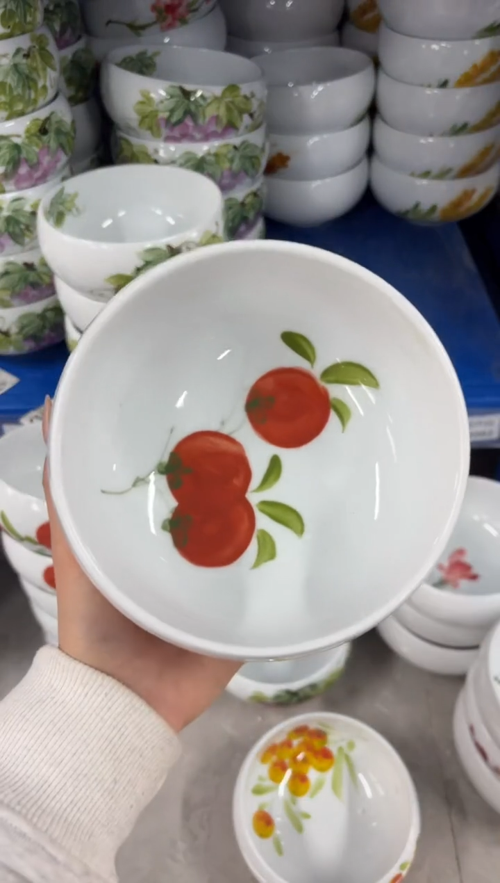 瓷片景德镇高温陶瓷食品级手绘釉中彩-大窝窝碗