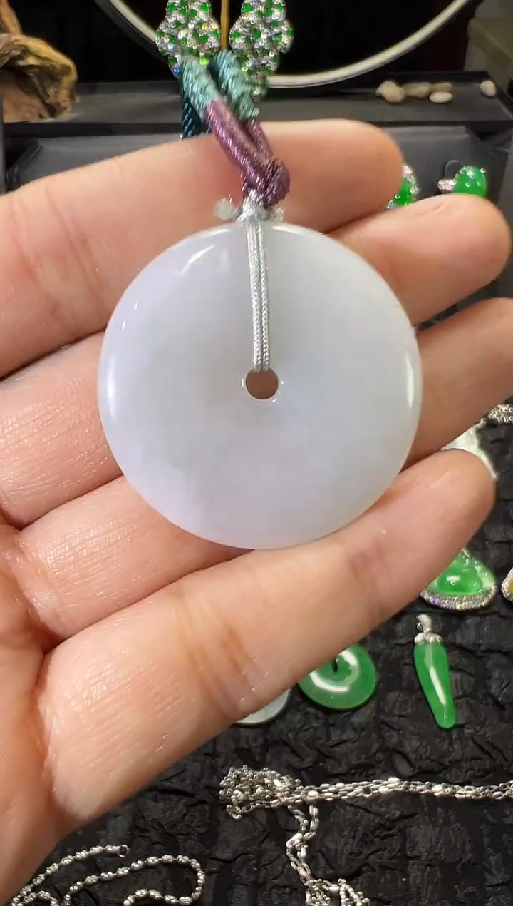 吊坠(不含链)未镶嵌翡翠平安扣吊坠