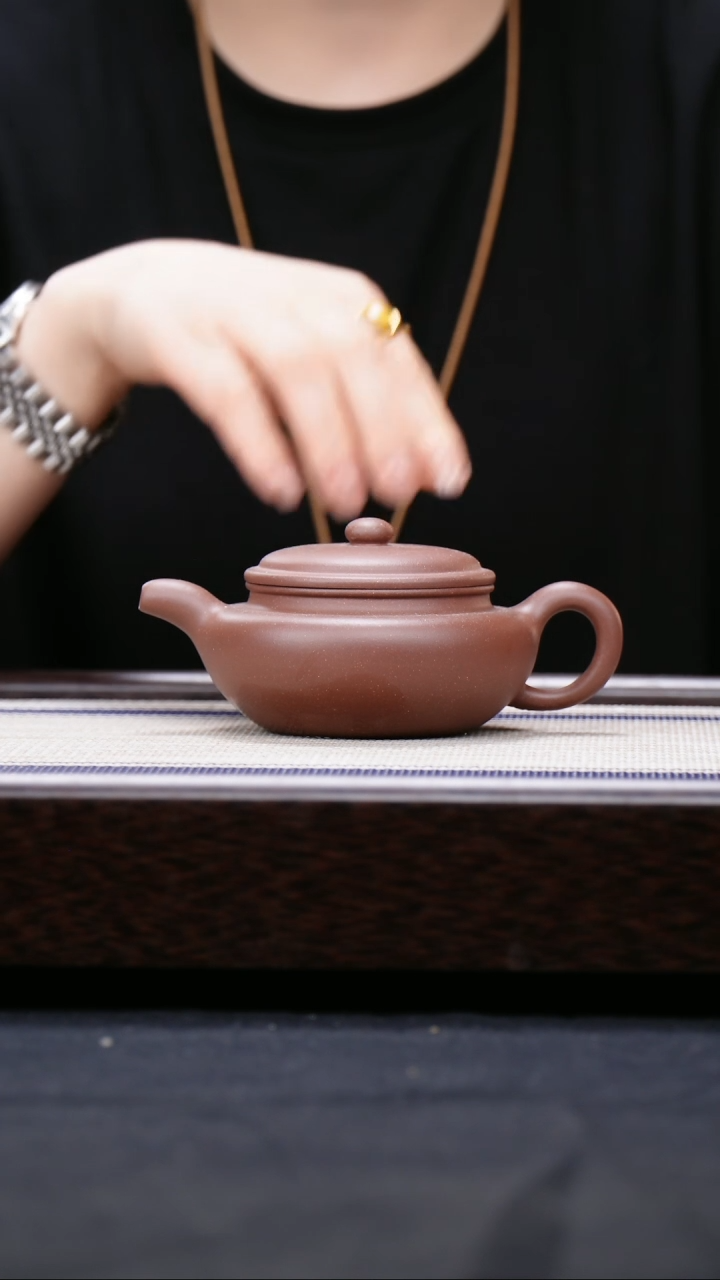 【闪购商品】紫砂茶壶原矿紫泥  扁腹 