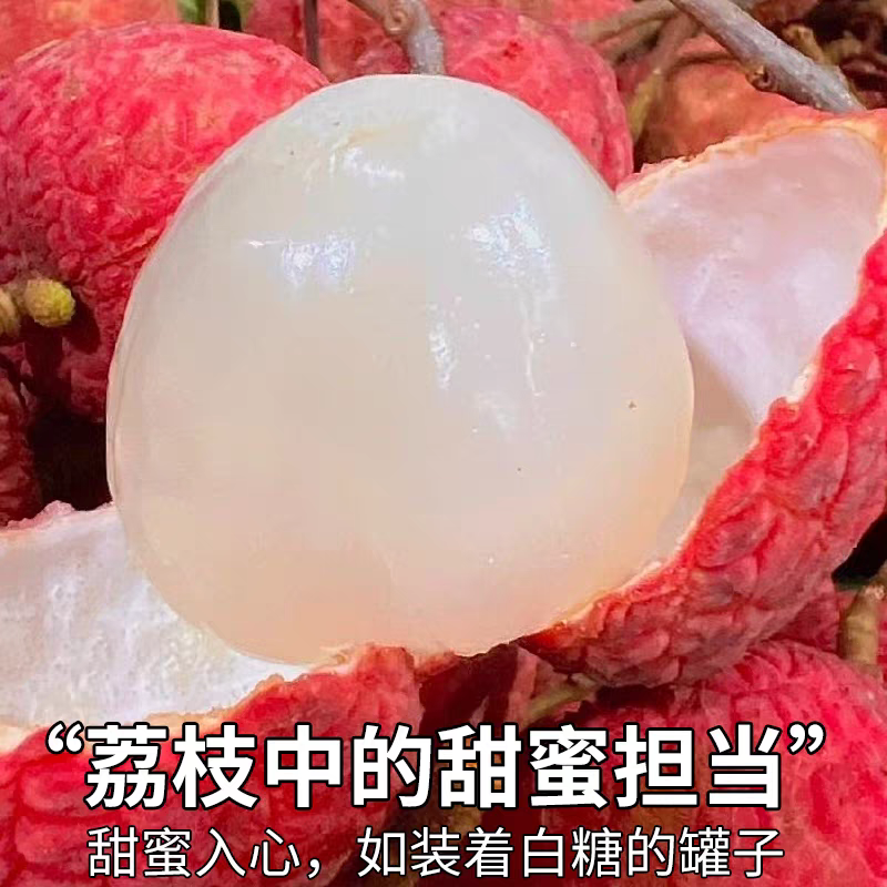 【正宗玉荷包荔枝】广东茂名玉荷包荔枝新鲜应季一箱三斤【净重2.8斤】