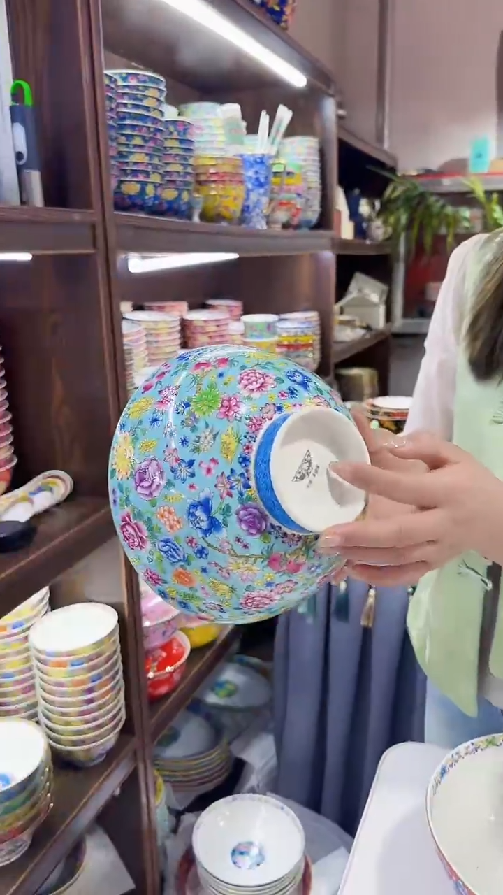 瓷片8英寸汤碗1个景德镇陶瓷