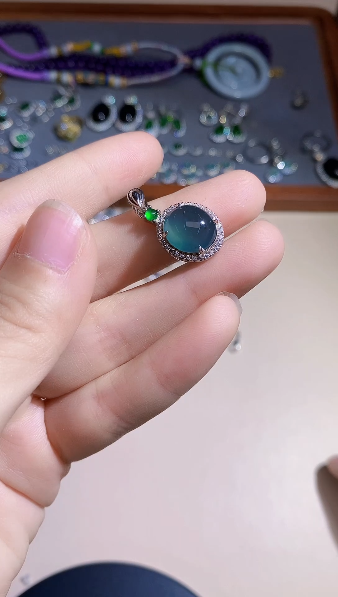 【闪购商品】翡翠吊坠(不含链)银S925镶嵌多样性 发其一  【90】