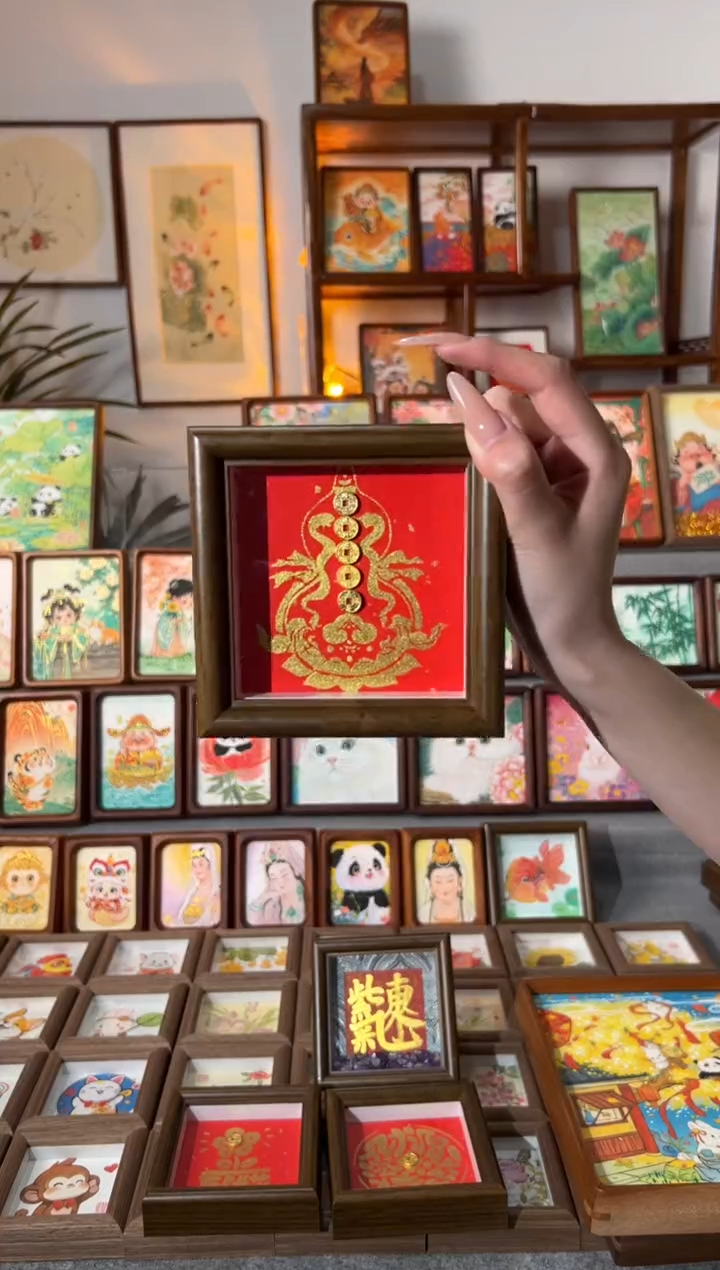 【闪购商品】国画五帝钱葫芦 手绘国画12