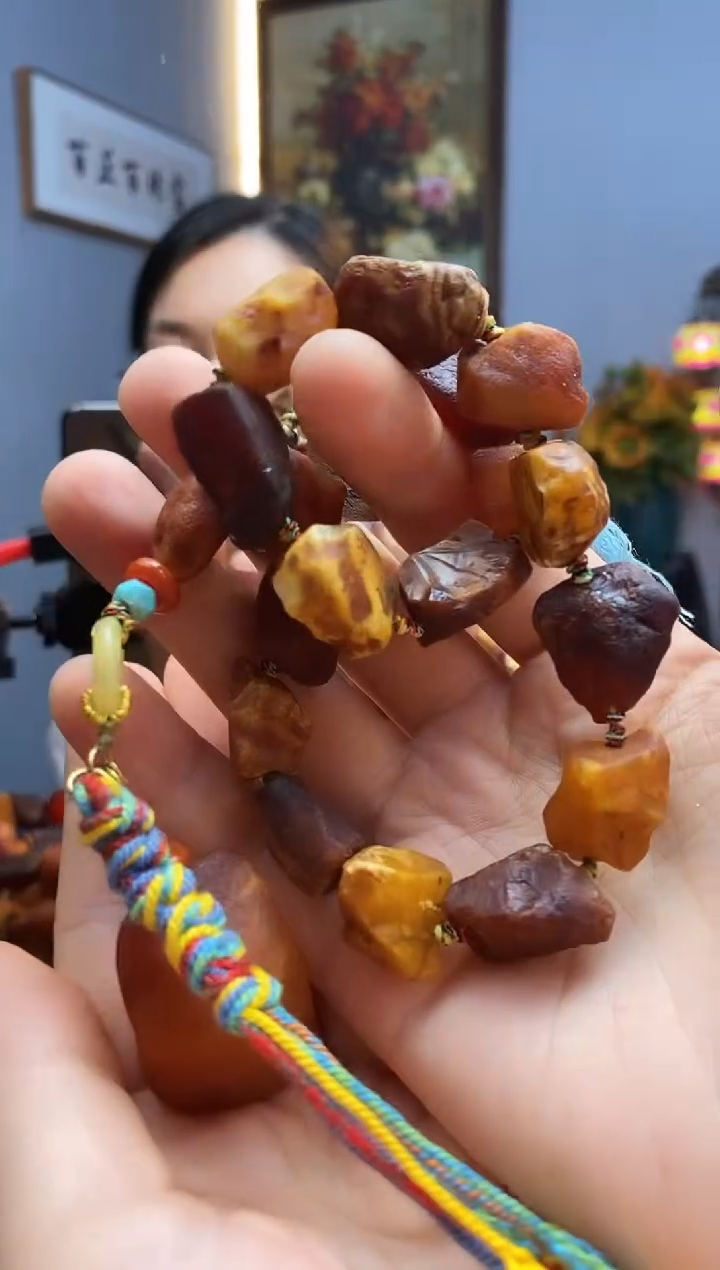 手链琥珀未镶嵌手持