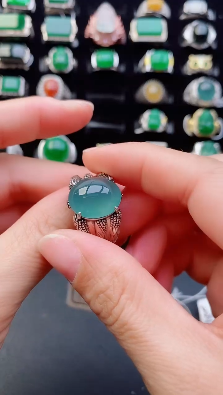 【闪购商品】翡翠戒指银S925镶嵌1111111111