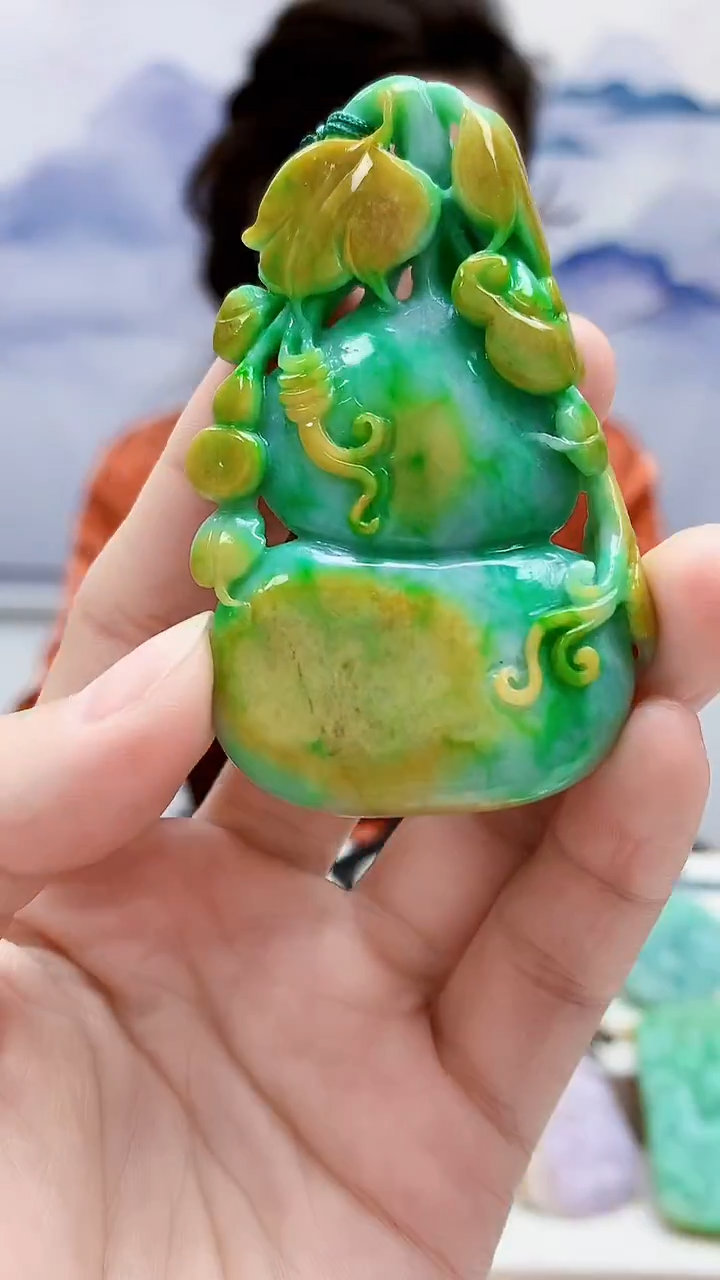 未镶嵌定制翡翠4829lr-毛货挂件39