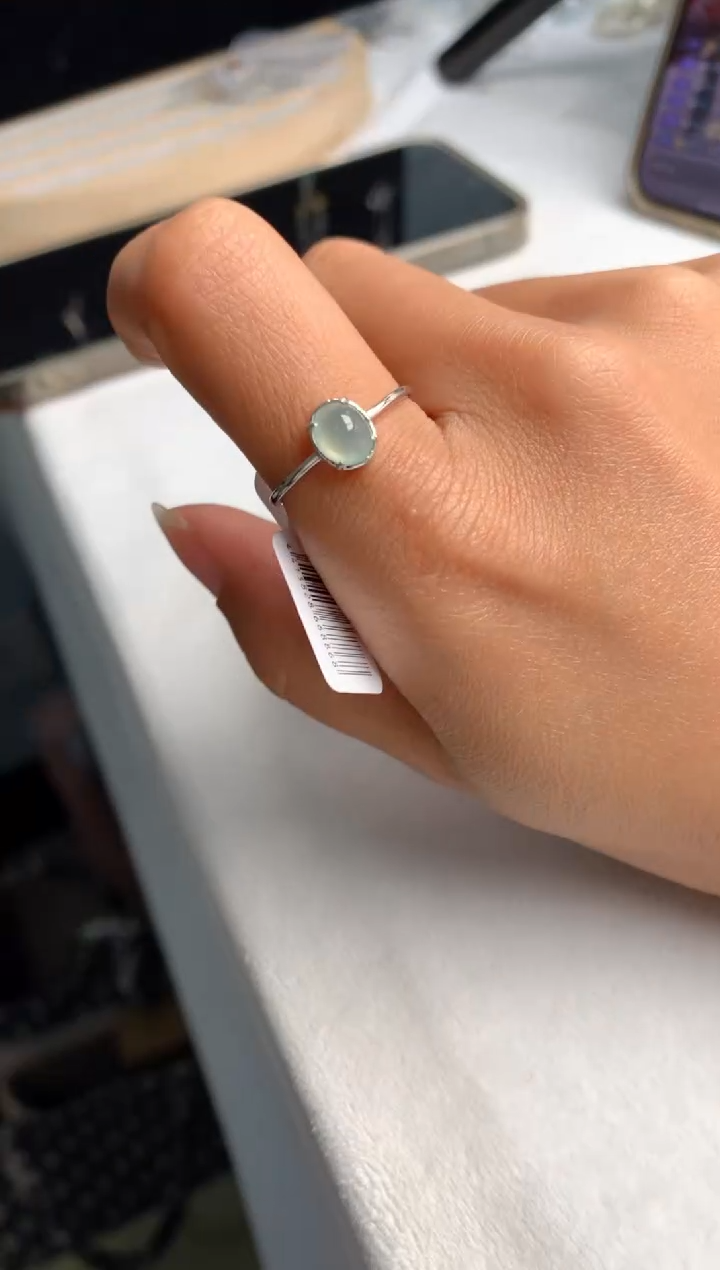 【闪购商品】翡翠戒指银S925镶嵌1号