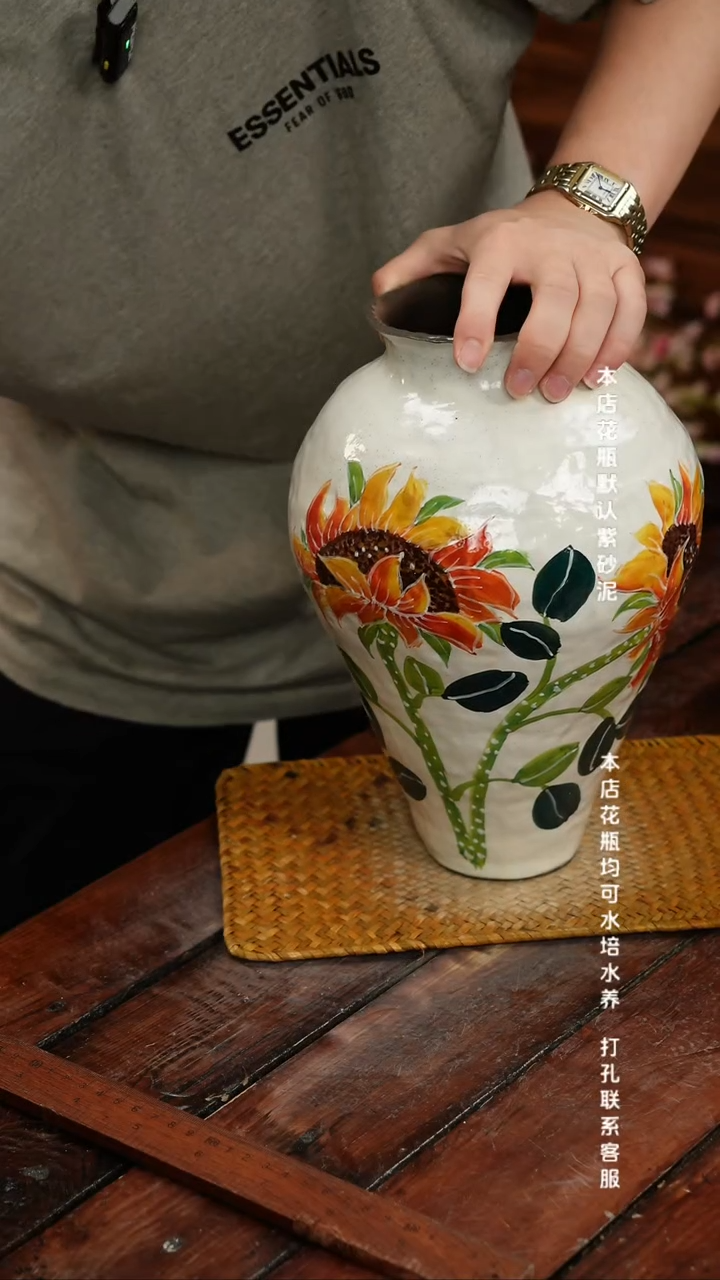 摆件景德镇艺术感手作花瓶