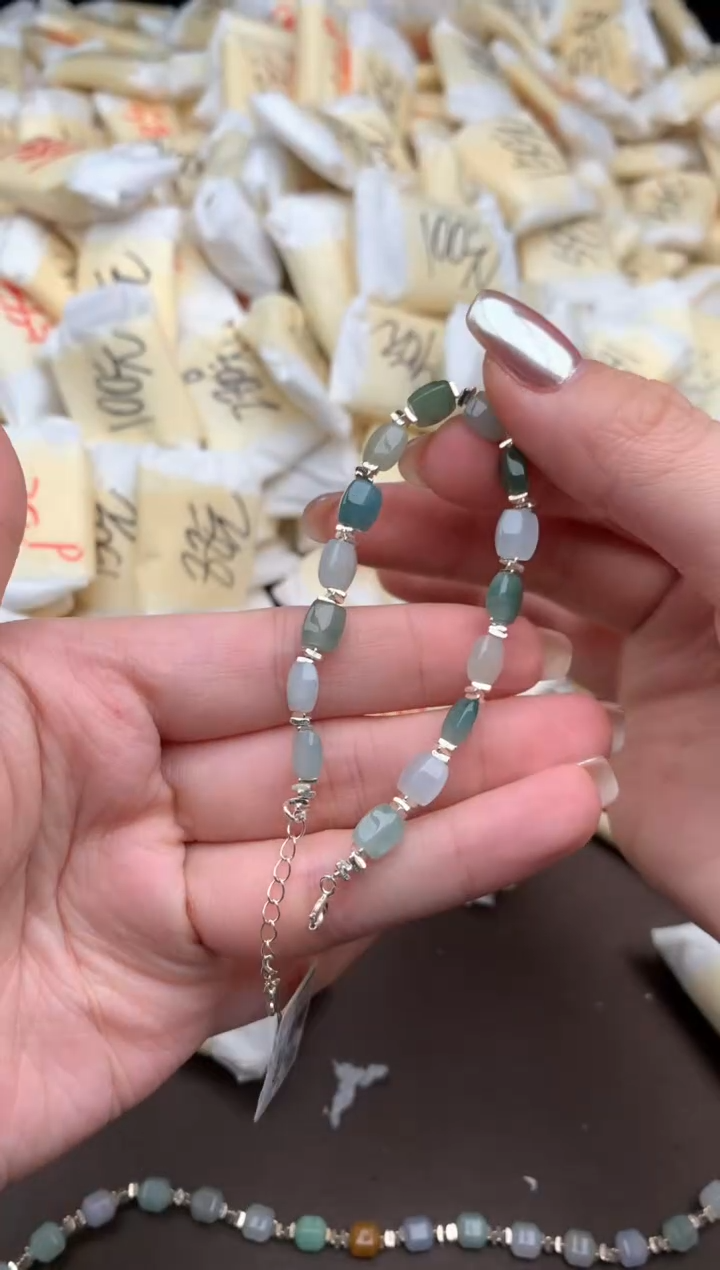 【闪购商品】翡翠手链银S925镶嵌一