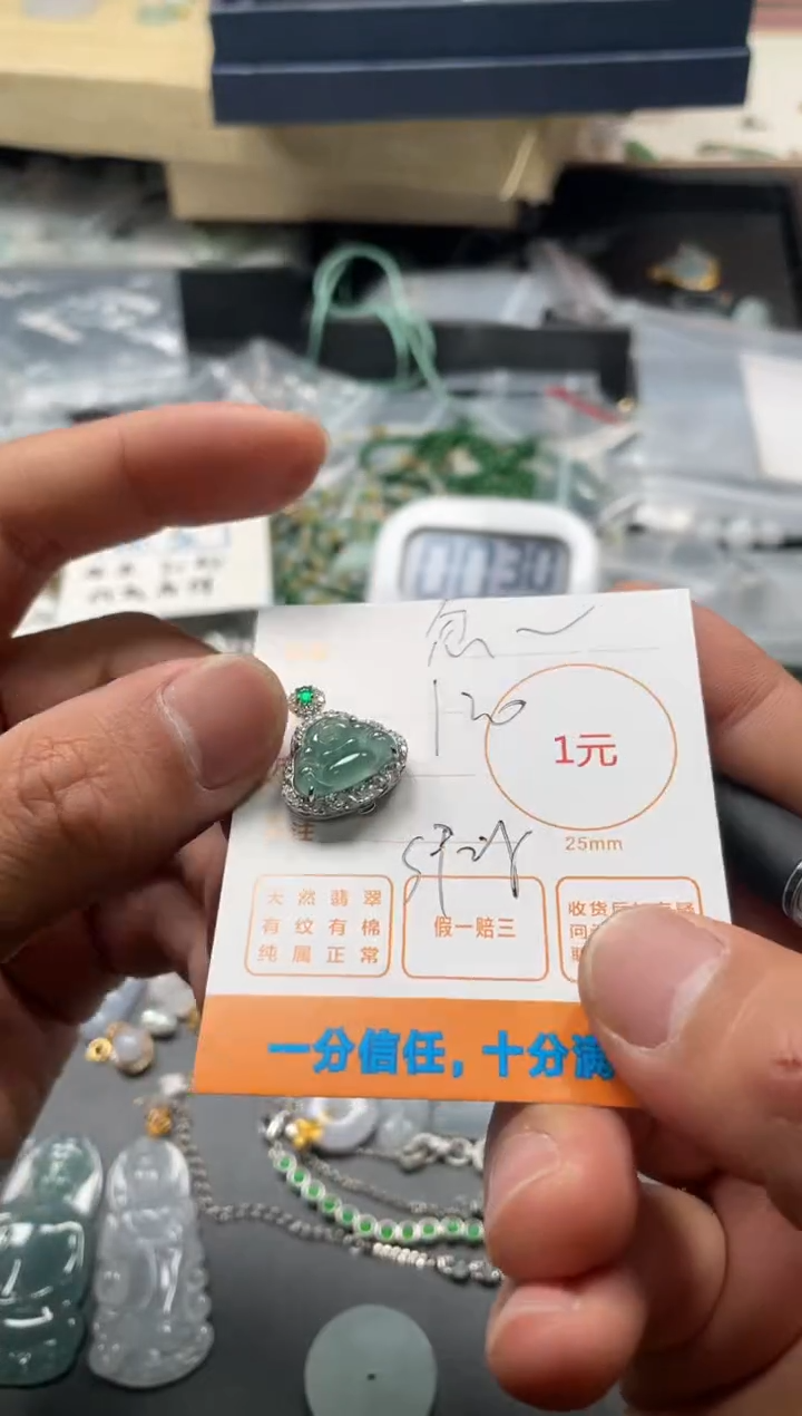 颈饰未镶嵌翡翠忽*挂件