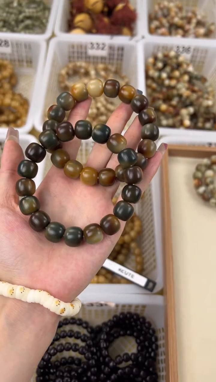 手串菩提根/象牙果卡13手工干磨桶珠手串272