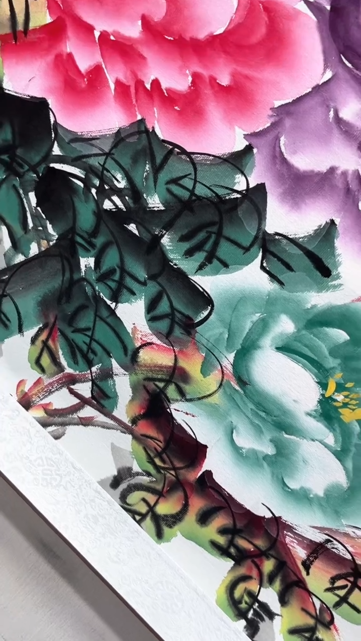 【闪购商品】国画何冠逸 花开富贵小六尺