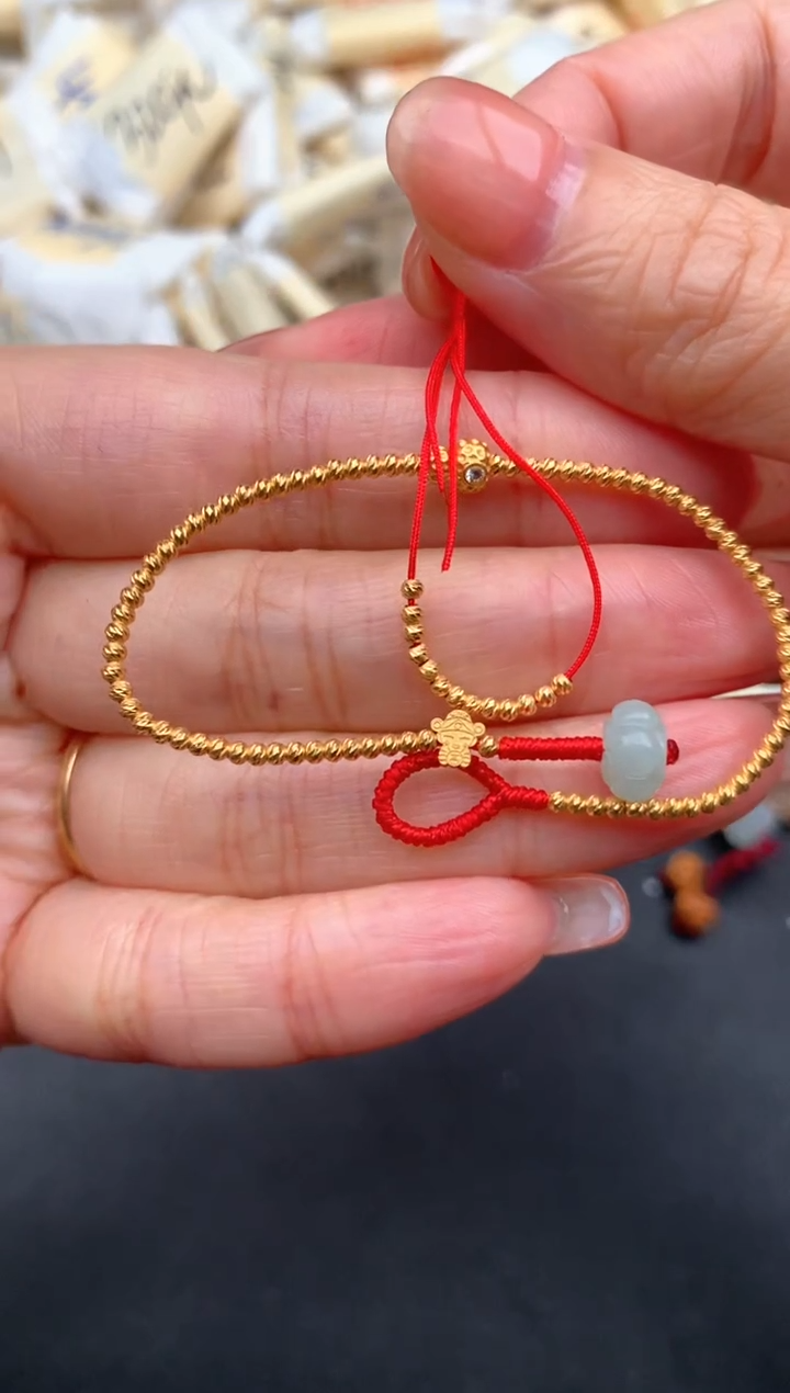 18K金镶嵌挂件翡翠圈口14-18需备注默认发16多样性发货（发一个）