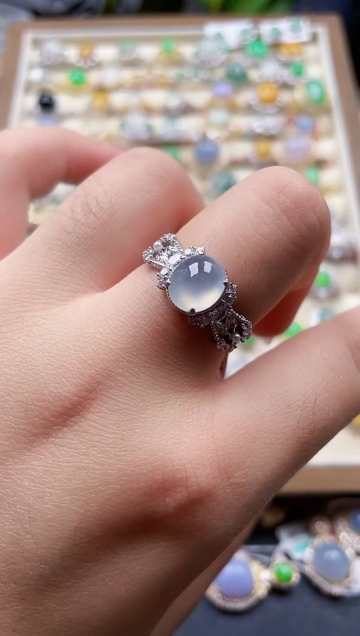 银S925镶嵌戒指翡翠32