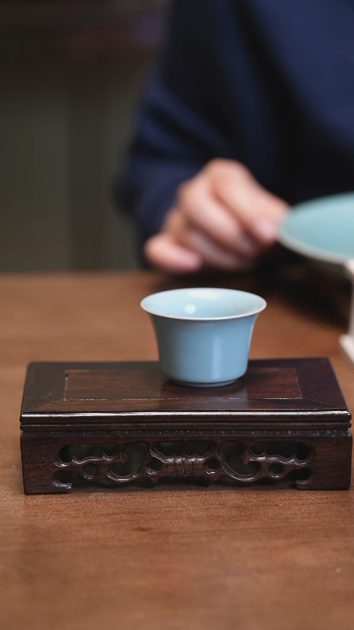 【闪购商品】Y宝丰宋官窑原产地汝瓷小马蹄杯