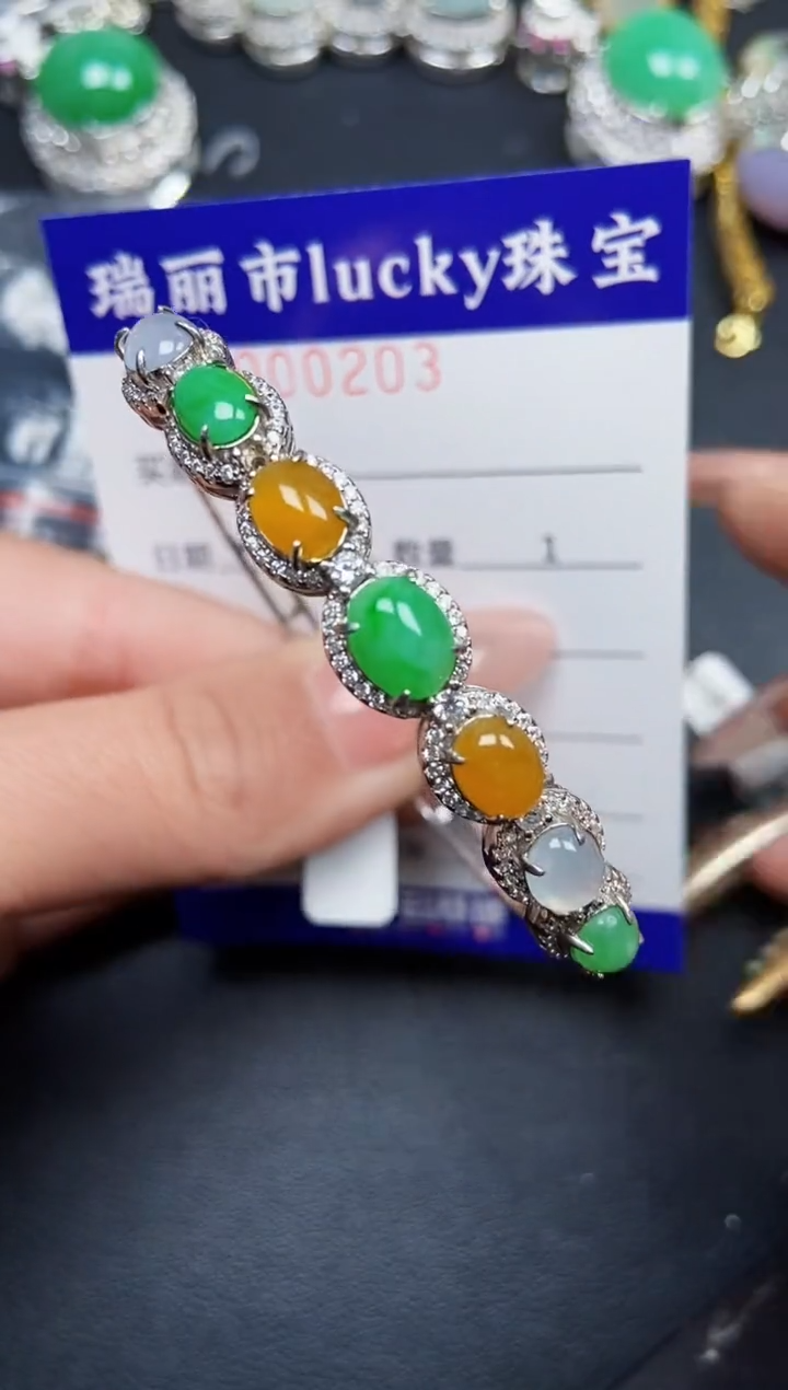 【闪购商品】翡翠颈饰银S925镶嵌0203