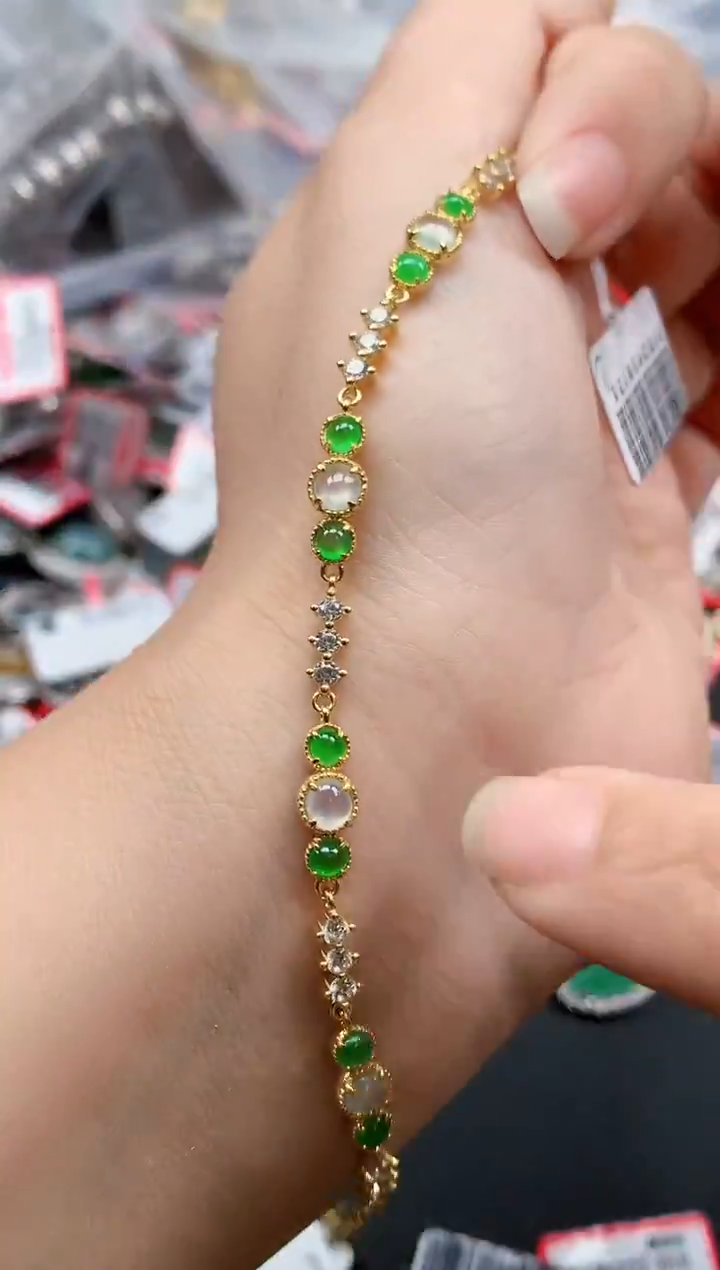银S925镶嵌戒指翡翠天然A货缅甸翡翠