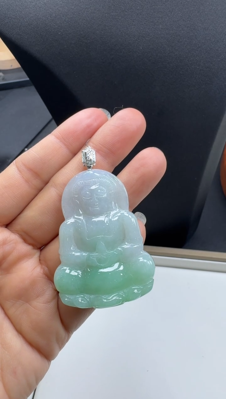 【闪购商品】翡翠颈饰18K金镶嵌YM1090-8观音