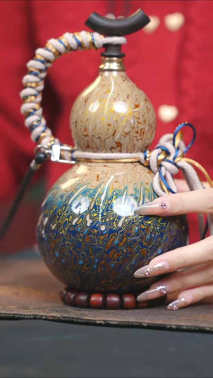 【闪购商品】WO184漆艺酒葫芦不包手串及旋转底座