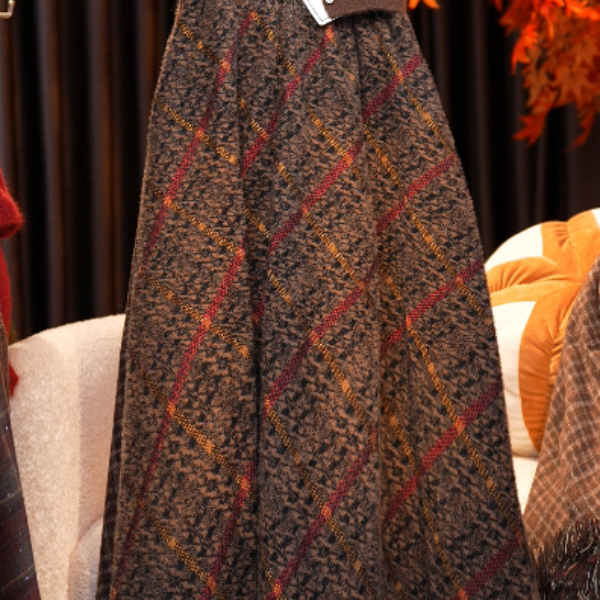 MJ299 秋冬季新款时尚百搭气质显瘦小众半身裙A字大摆裙MJ